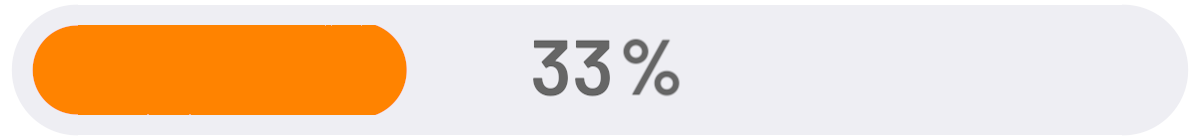 Progress bar displaying 33 percent